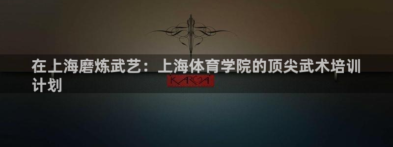 富联官方网站入口下载手机版：在上海磨炼武艺：上海体育
