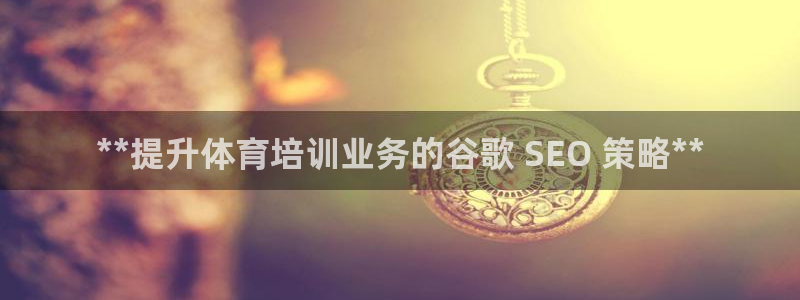 富联平台用户登陆不了：**提升体育培训业务的谷歌 SEO 策