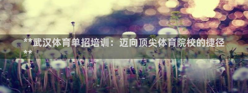 富联平台搜搜 5o69I7：**武汉体育单招培训：迈