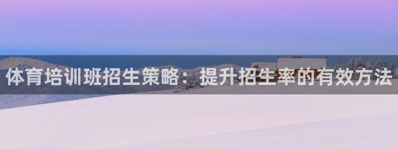 富联平台登录：体育培训班招生策略：提升招生率的有效方